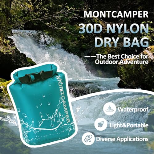 3L Waterproof Dry Bag - Lightweight Roll Top Dry Sack - Turquoise Blue