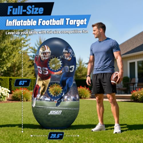 Inflatable Football Target Net Game - Extra Large 63 Inch