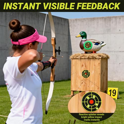 3 Inch Reactive Splatter Target Stickers - 200 Pcs Self-Adhesive