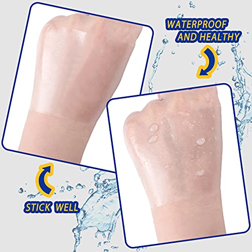 50 Pcs Waterproof Adhesive Bandages - 8 x 8 Inch Stretch Tape