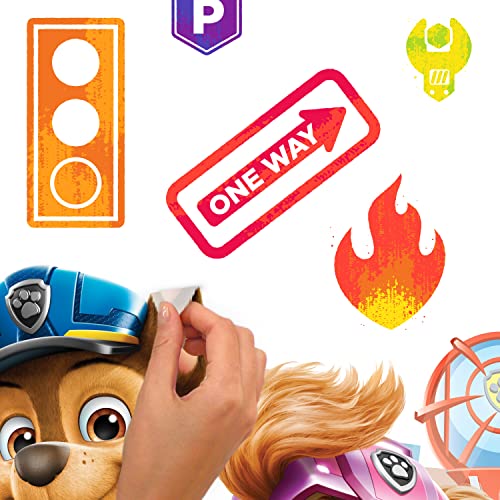 RoomMates Paw Patrol Peel and Stick Giant Wall Decals with Alphabet - 18 x 226.32 inches, Repositionable Kids Room Decor