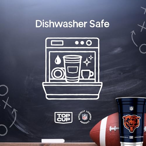 NFL Chicago Bears Aluminum Party Cups, 20oz, 20 Count - Reusable & Durable