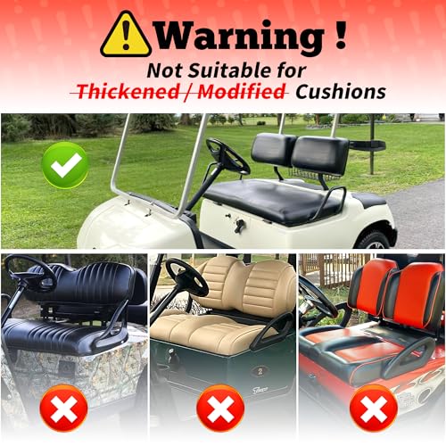 10L0L Golf Cart Seat Covers for Yamaha G2 G8 G9 G16 G19 G22 & Club Car DS Pre-2000 Black/Grey, Washable Breathable Mesh