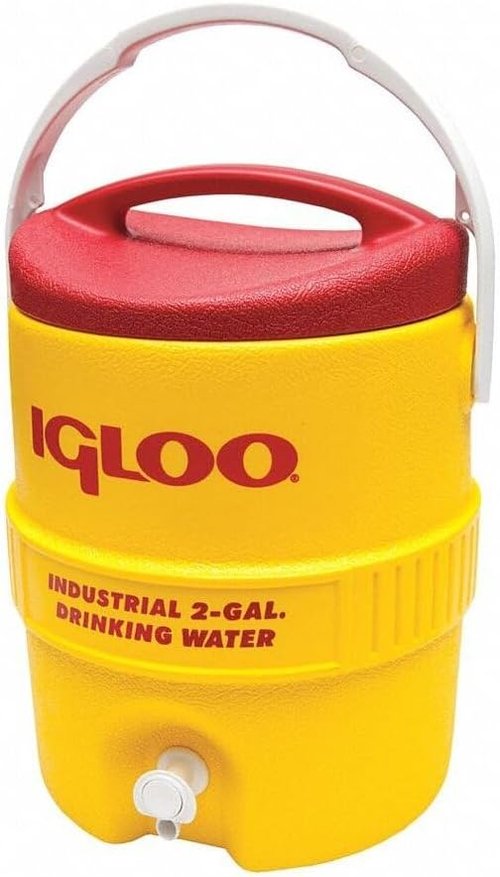 Igloo Beverage Cooler - 2 Gallon Capacity | Bright Yellow and Red Design for Outdoor Fun