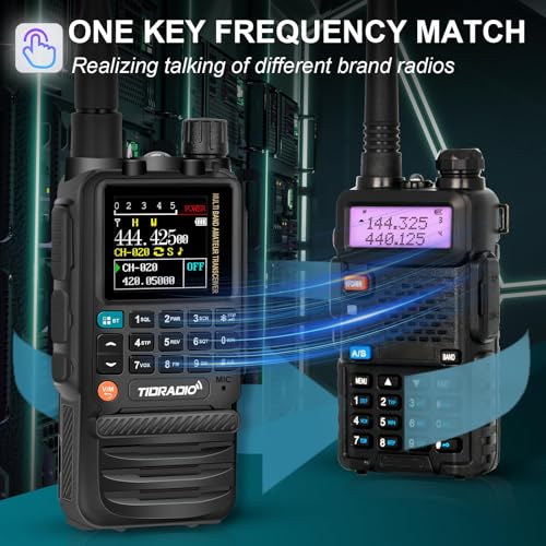 TIDRADIO TD-H3 Dual-Band Ham Radio with 2x2500mAh Batteries, USB-C Charging & Wireless Programming - 1 Pack