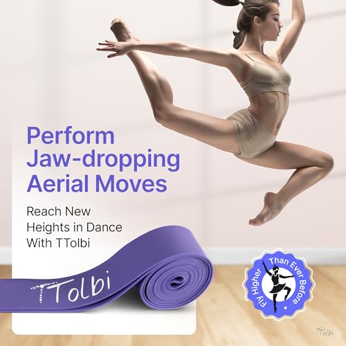 Purple Ballet Stretch Bands Set with Foot Mini Loop - Flexibility Trainer for Dance & Yoga