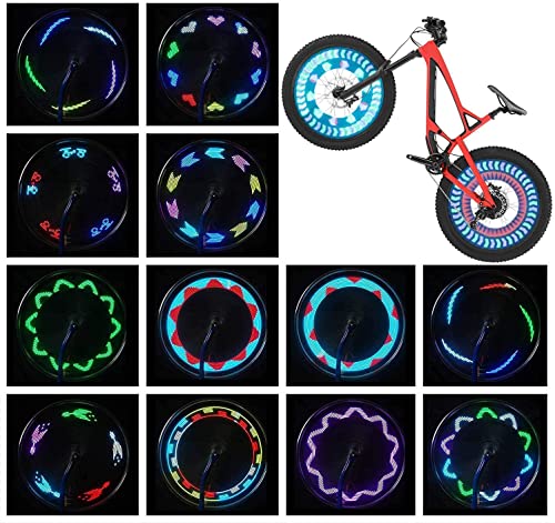 LED Bicycle Wheel Lights - Waterproof Spoke Tire Lights with 30 Patterns