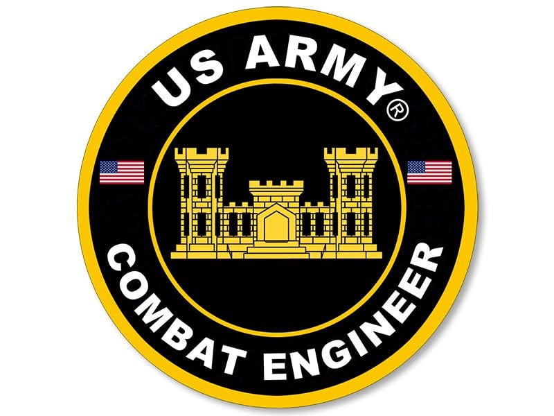 U.S. Army Combat Engineer Vinyl Sticker - 3 Inch Decal