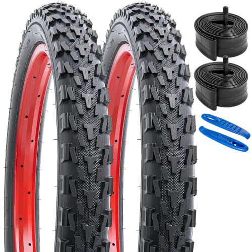 20x2.30 Bicycle Tires with Tubes - All-Terrain Folding Bike Tires 2 Pack