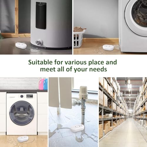 3 Pack WD61 Water Leak Detector for Home, Support Pair with METAK W13 WiFi Gateway (Sold Separately) for App Alert, Water Flood/Drip Sensor Alarm for Basement/Kitchen/Bathroom/Laundry Room,Sink/Pipe