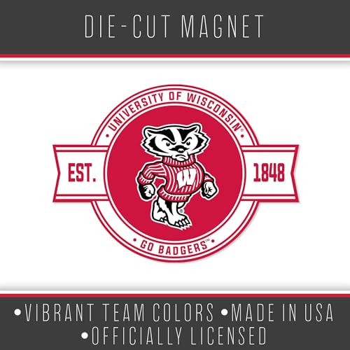Wisconsin Badgers Standard Badge Magnet - Car & Fridge Decor