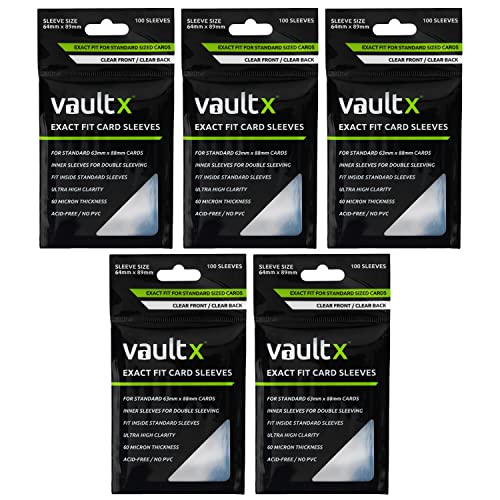 Exact Fit Inner Sleeves for Trading Cards - 500 Pack, Acid-Free