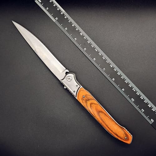 12-Inch Folding Pocket Knife with Stainless Steel Blade & Locking Mechanism