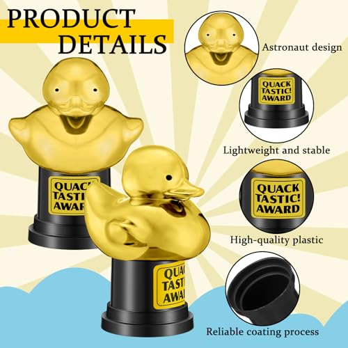 Duck Trophy Award - 6 Inch Tall Plastic MVP for Celebrations