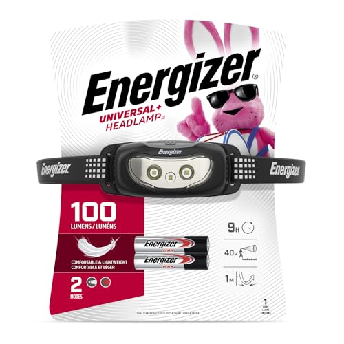 Bright LED Headlamp 2-Pack - Universal Hands-Free Light - Black