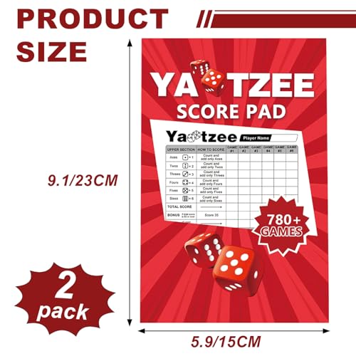 Yahtzee Score Pad - 6" x 9" Tear-Off Sheets, 130 Pages