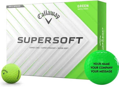 Callaway Golf Supersoft Matte Green Golf Balls - Customizable 2025 Model for Enhanced Performance