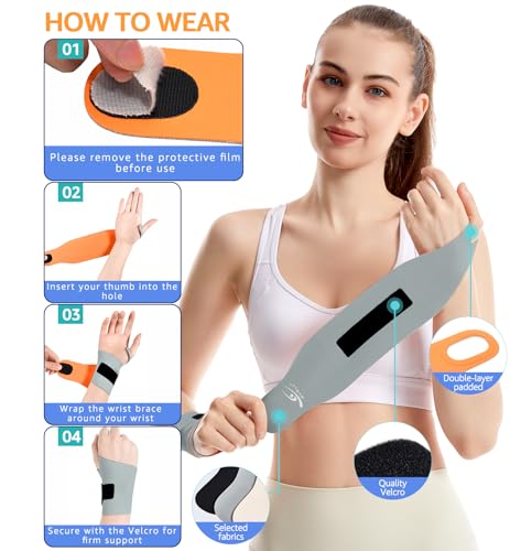 Ultra-Thin Elastic Wrist Brace for Support & Pain Relief - Gray