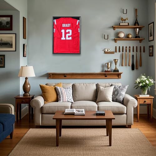 Jersey Frame Display Case - Black Shadow Box with UV Protection