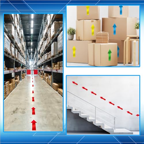 8-Inch Arrow Floor Decal Stickers - 46 Pack Waterproof Multicolor