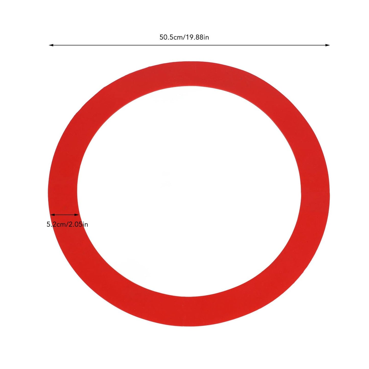 Fockety Target Circle, Training Aid Targets, Ultra Thin Silicone Practice Target Rings Putting and Chipping Training Tool Bright Color Markings (Red Small Circle