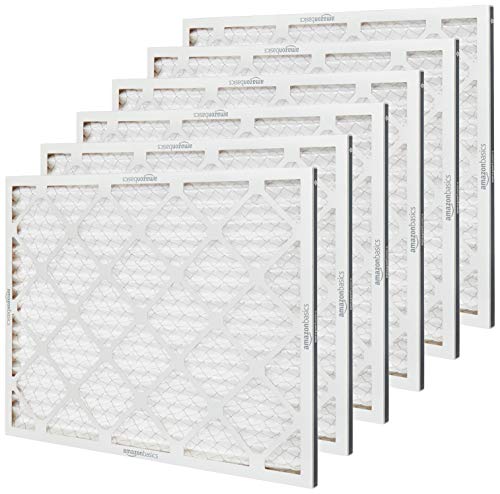 Amazon Basics 20x25x1 Air Filter 6-Pack - MERV 8 Electrostatic Furnace & AC Filters for Dust & Allergen Control