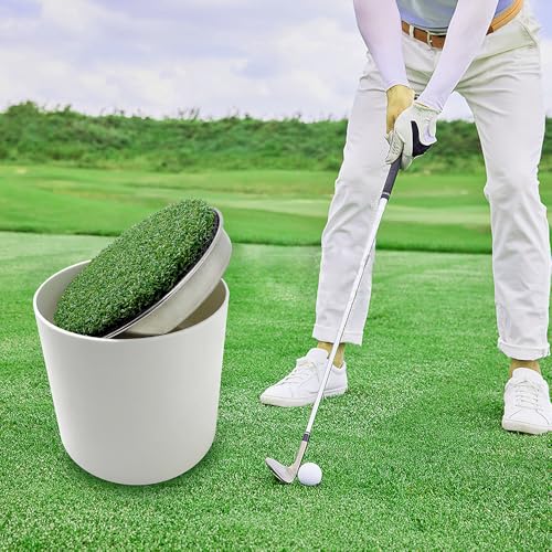 BKPC 1-Piece Stainless Steel Golf Putting Cup with Metal Base - Indoor & Outdoor Practice Hole