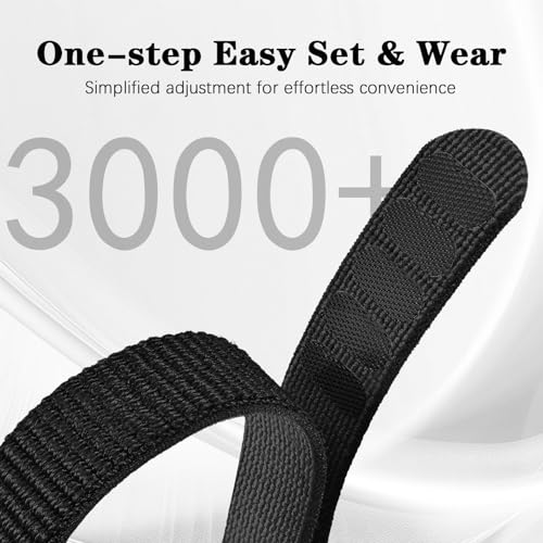 Nylon Loop Ankle/Arm/Wrist Band - Black, Soft Bicep Strap