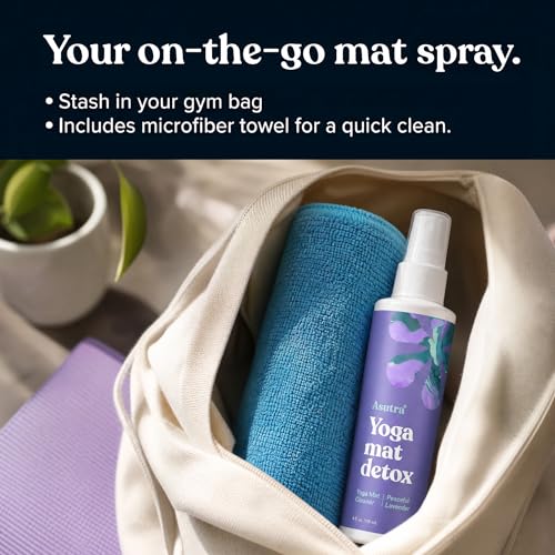 Yoga Mat Cleaner Spray - Peaceful Lavender, Organic Formula, 4 oz