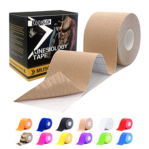 Kinesiology Tape - 2" x 16.4 ft Uncut Athletic Tape, Beige - 1 Count
