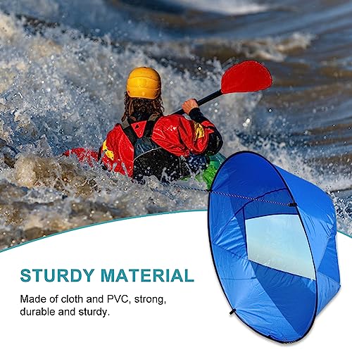 Portable Kayak Wind Sail with Transparent Window - Blue