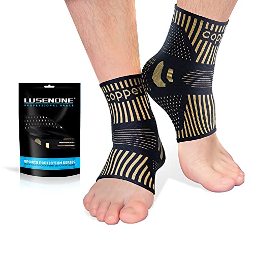Copper Ankle Brace Support for Pain Relief - X-Large Pack of 2