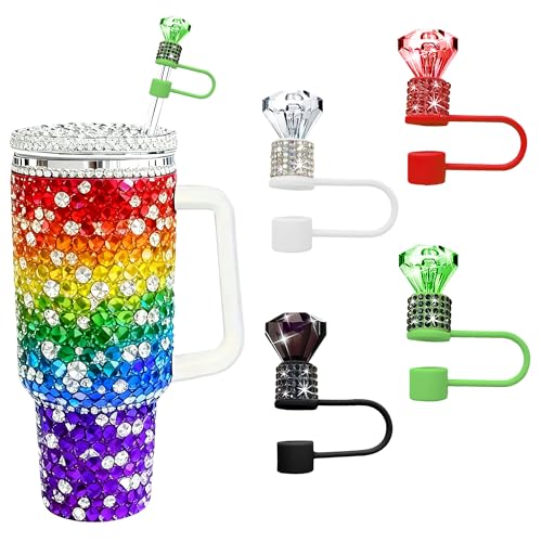 Rhinestone Straw Topper Set - 4 Pcs Color B for Stanley Tumblers