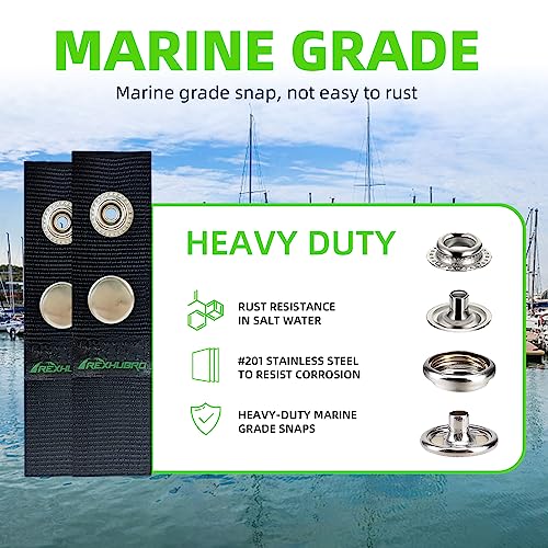 Rexhubro Boat Cover Snap Extender 1-Inch (10 Pack) for Secure Fit and Protection