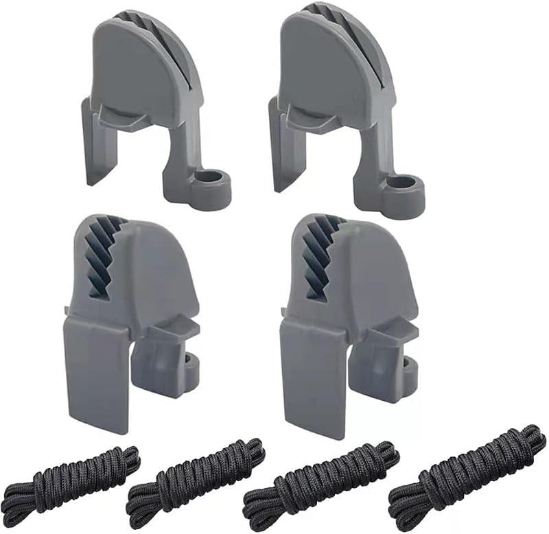 4 Pack Boat Fender Clips Adjustable Marine Bumper Holders for Pontoon Rails