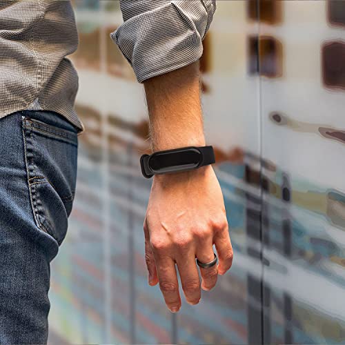 Silicone Replacement Bands for Amazfit & Xiaomi Mi Band - Black/White/Grey