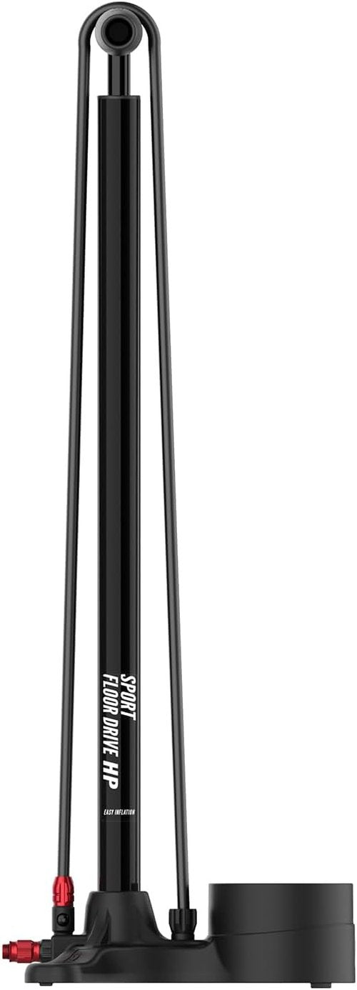 LEZYNE Sport Floor Drive Bicycle Pump - High Pressure 220 PSI with 3.5" Analog Gauge | Fits Presta & Schrader Valves