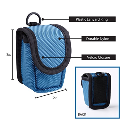 Portable Blue Oximeter Carry Case - Soft Nylon Design - S