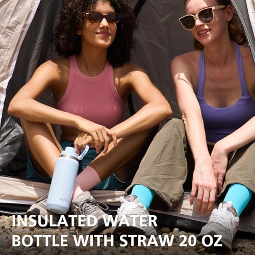 Greylock Glacier 32 Oz Insulated Stainless Steel Water Bottle with Leakproof Straw Lid