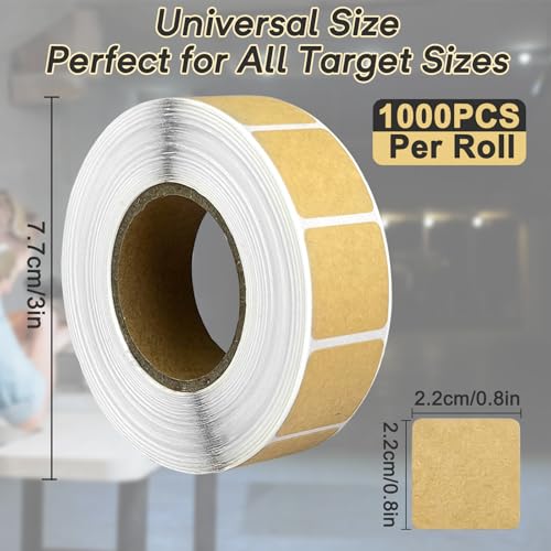 Shooting Target Pasters - 1000 Adhesive Stickers, 0.87 Inch