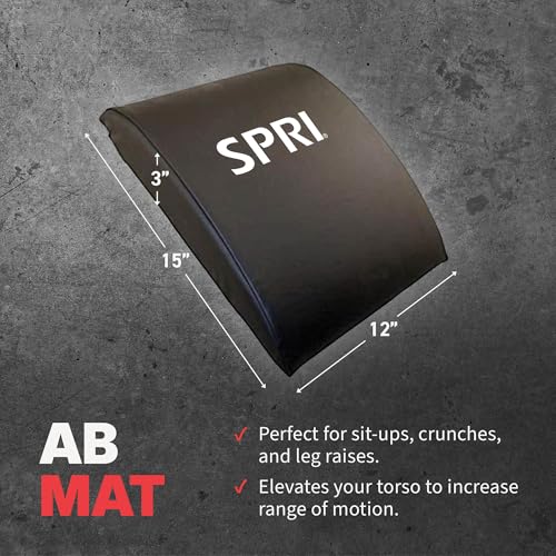 Ab Mat for Core Training - Portable Padded Workout Mat with Support - Pack of 1