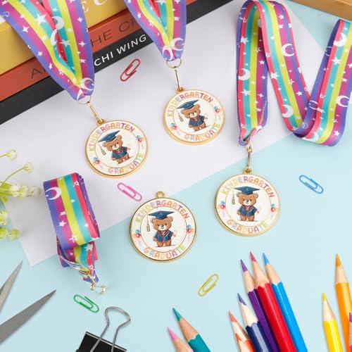 Kindergarten Graduation Medal with Rainbow Ribbon - Style 3
