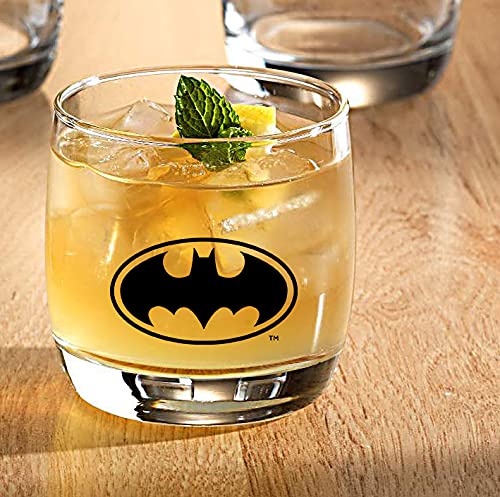 Batman Whiskey Glasses Set - 10 oz. Heavy Base Collectible Drinkware