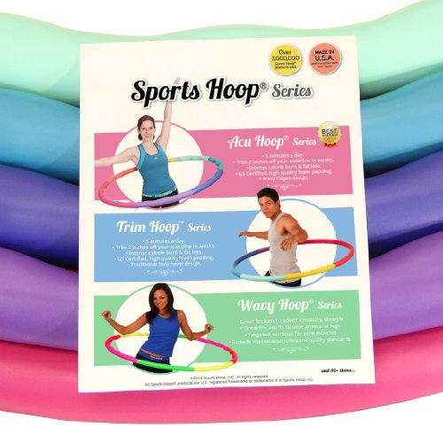Weighted Hula Hoop - 3M Rainbow Design with Wavy Ridges