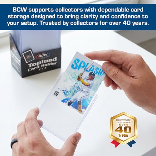 Topload Card Holders - 3x4 Rigid PVC for Trading Cards - 25 Pack