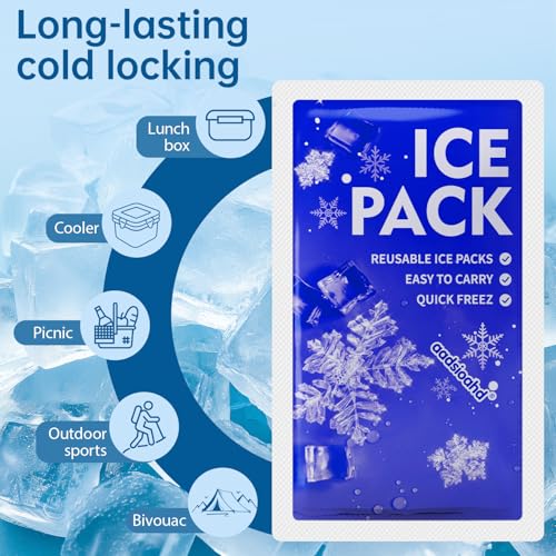 Reusable Ice Packs for Coolers - 16-Pack Water-Activated Freezer Packs