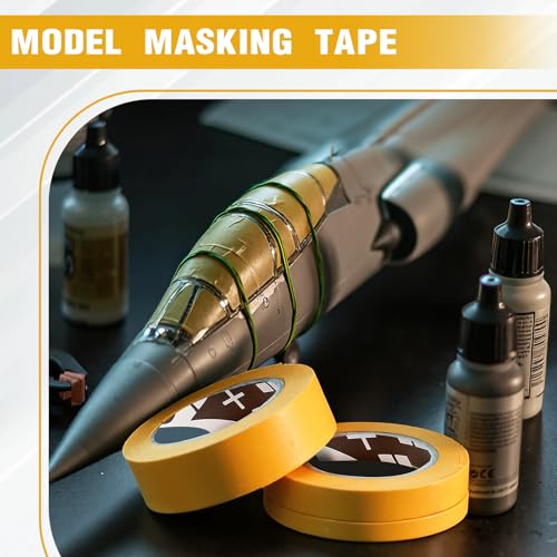 3 Pcs Model Masking Tape Airbrush Masking Tapes 6mm & 10mm & 18mm Automotive Paint Tape for Fine Model Painting