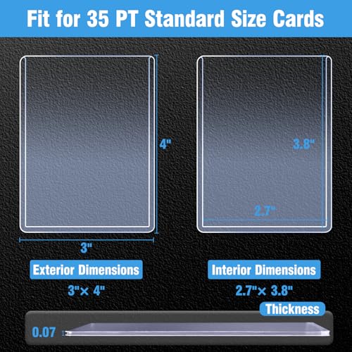 32-Count Topload Card Protectors - Upgraded 35pt Hard Sleeves