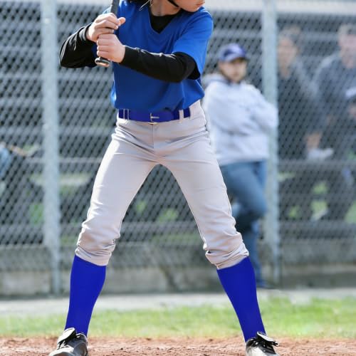 Baseball & Softball Socks and Belt Combo Set - Large Blue