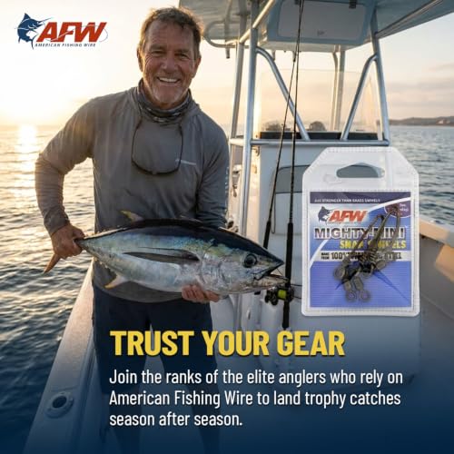 Mighty-Mini Fishing Swivels #6, 70 Lb, 5 Pc - Stainless Steel